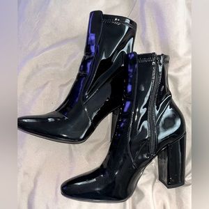 ALDO Aurella High Shine Latex Pointed Toe Booties